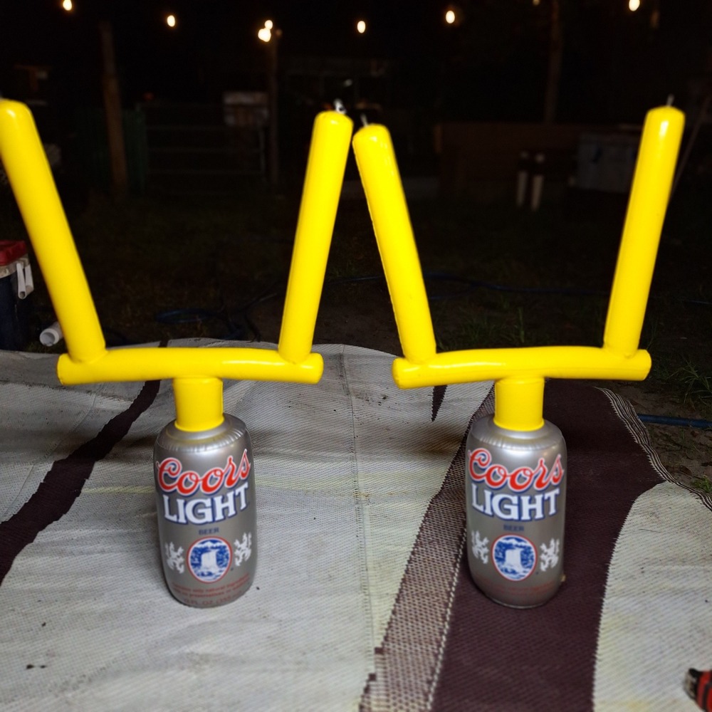 Vintage 1994 Coors Light Inflatable Beer Goal Post Gas Station Sign Set of 2